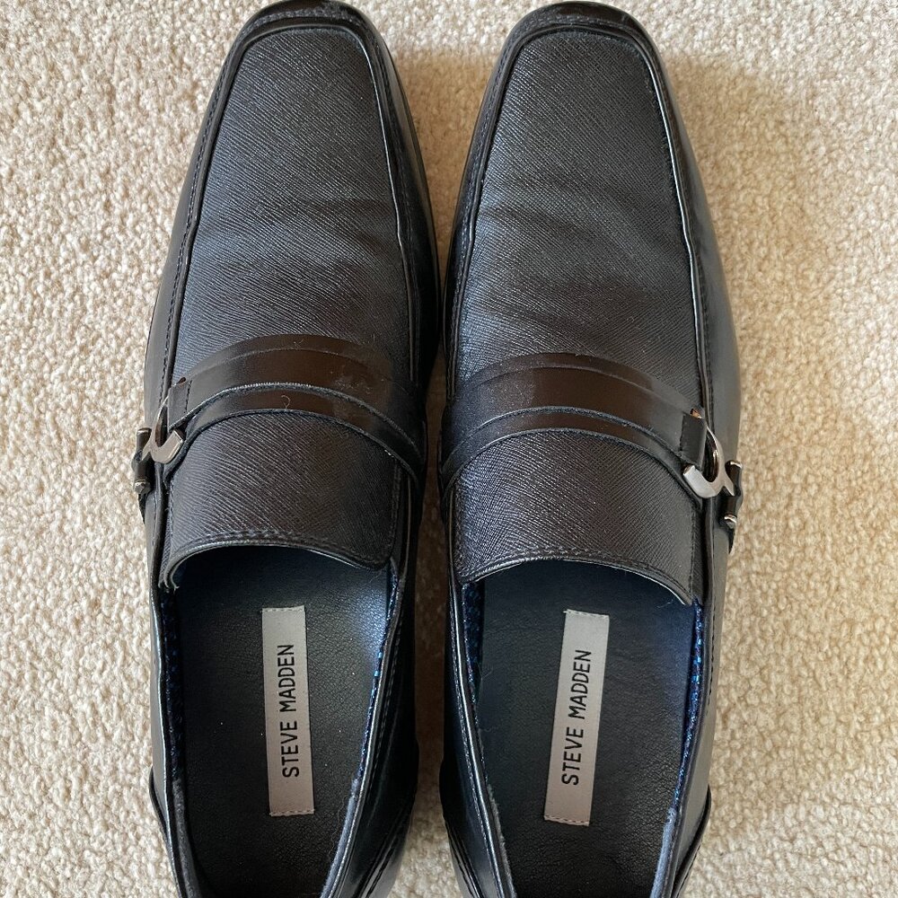 Steve Madden men's black loafers-size 10.5